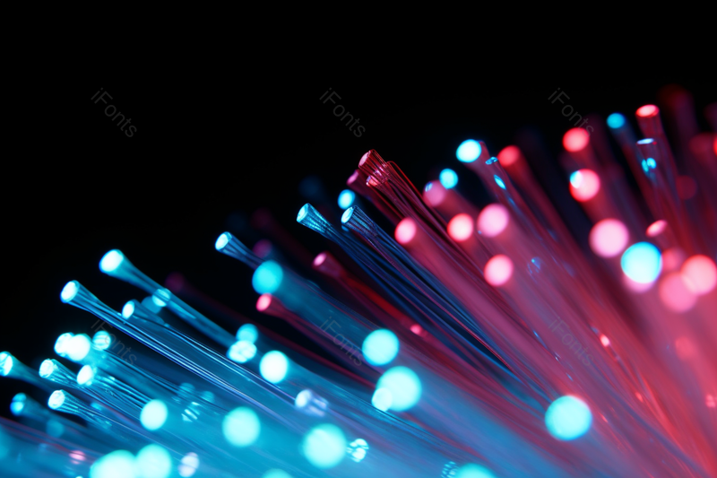 红色与蓝色光纤交织科技感电缆,高清,摄影图,摄影图片,图片大全,摄影图免费下载